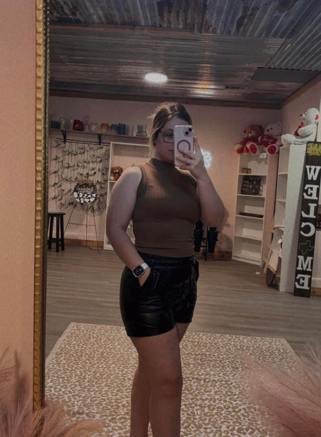 Pleather Shorts